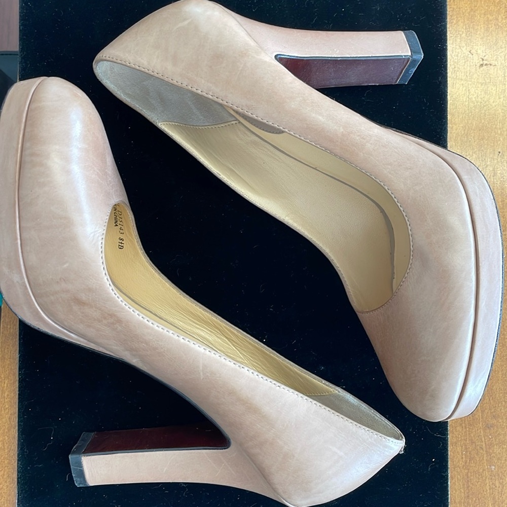 Cole Haan Tonya Pump ll Maple Sugar Size 81/2B Leather Heels